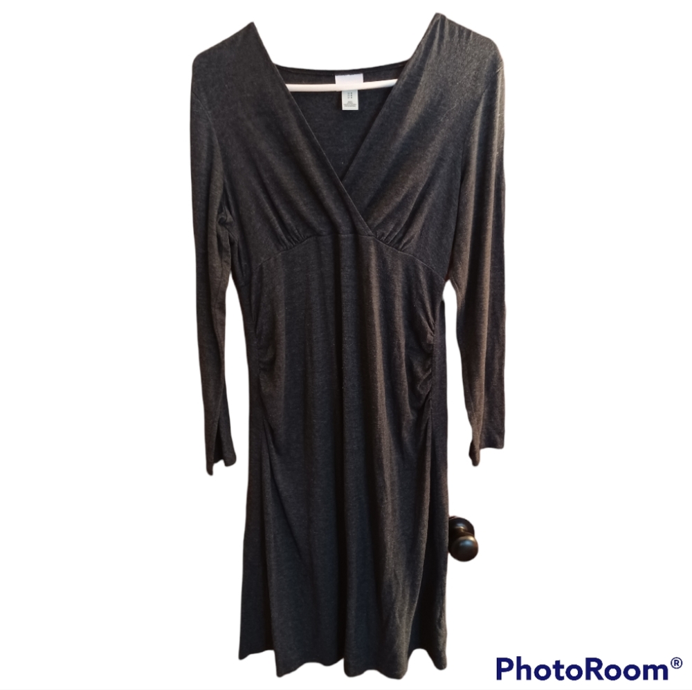 Motherhood Maternity soft and stretchy dark gray dress